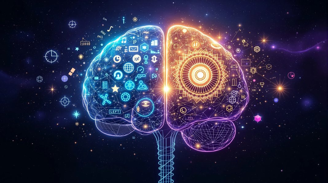 Povezanost leve i desne hemisfere mozga – balans logike i intuicije kroz digitalne i duhovne simbole svesti