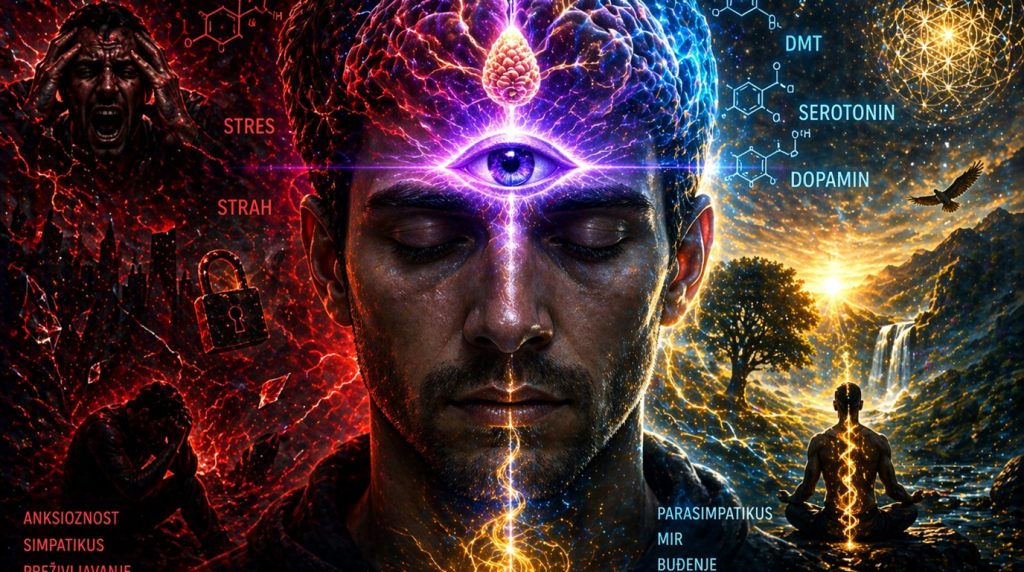 Pinealna žlezda (Epifiza), DMT, Melatonin i Serotonin: Zašto strah blokira treće oko 2026