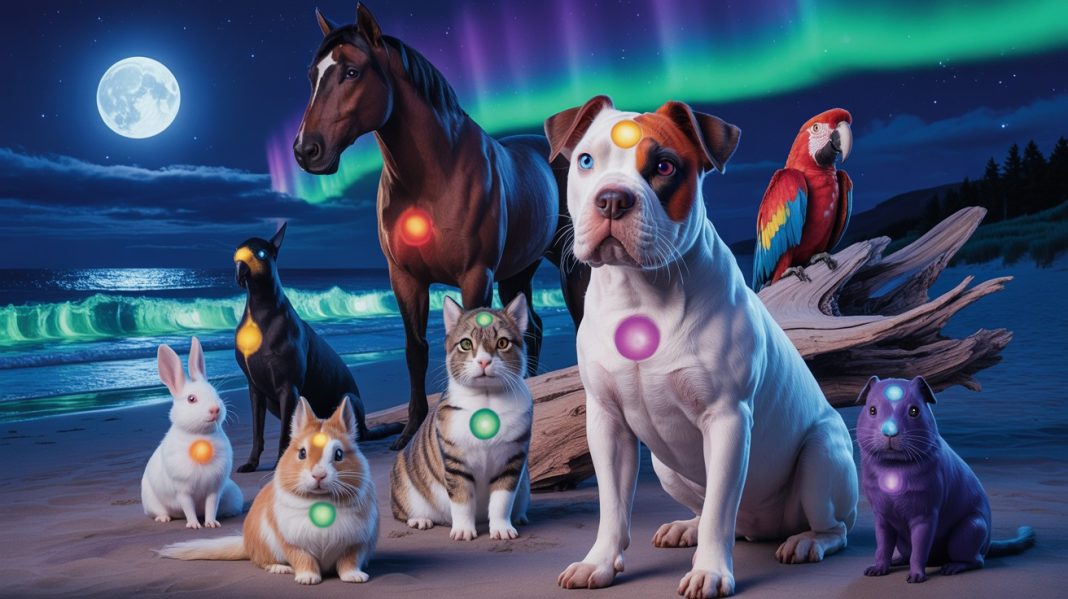 Čakre kod životinja noć energija kućni ljubimci pas mačka konj papagaj zec zamorče energija životinja aurora